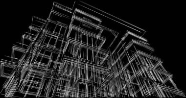 soyut mimari duvar kağıdı tasarımı, dijital konsept arkaplan