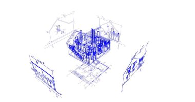 soyut mimari duvar kağıdı tasarımı, dijital konsept arkaplan
