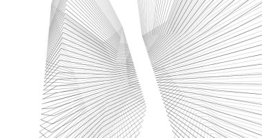 Mimari sanat konseptinde soyut çizgiler, minimum geometrik şekiller. 