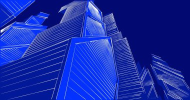 soyut mimari duvar kağıdı tasarımı, dijital konsept arkaplan