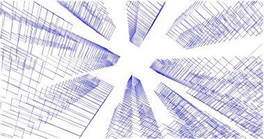 soyut mimari duvar kağıdı tasarımı, dijital konsept arkaplan