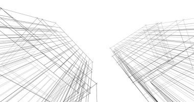 soyut mimari duvar kağıdı tasarımı, dijital konsept arkaplan