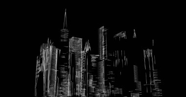 soyut mimari duvar kağıdı tasarımı, dijital konsept arkaplan