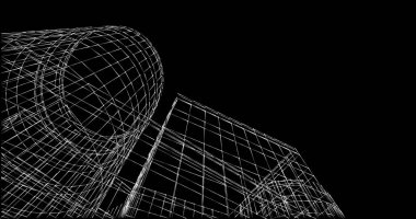 soyut mimari duvar kağıdı tasarımı, dijital konsept arkaplan