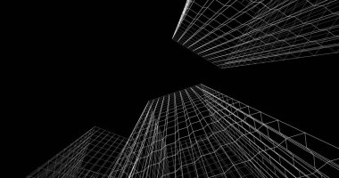 soyut mimari duvar kağıdı tasarımı, dijital konsept arkaplan