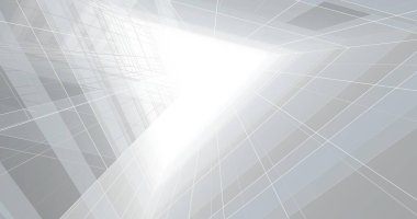 Mimari sanat konseptinde soyut çizgiler, minimum geometrik şekiller. 