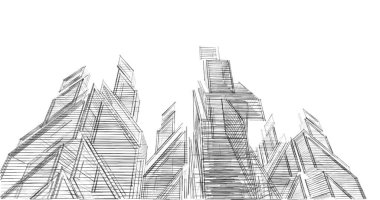 soyut mimari duvar kağıdı tasarımı, dijital konsept arkaplan