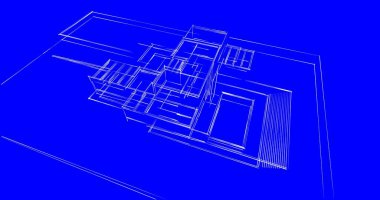 soyut mimari duvar kağıdı tasarımı, dijital konsept arkaplan