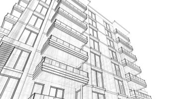 soyut mimari duvar kağıdı tasarımı, dijital konsept arkaplan