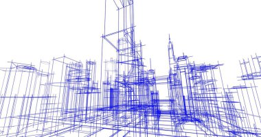 soyut mimari duvar kağıdı tasarımı, dijital konsept arkaplan