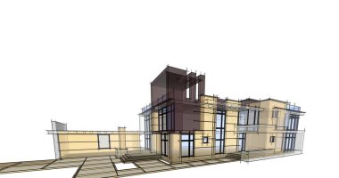 soyut mimari duvar kağıdı tasarımı, dijital konsept arkaplan