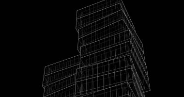 soyut mimari duvar kağıdı tasarımı, dijital konsept arkaplan