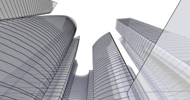 soyut mimari duvar kağıdı tasarımı, dijital konsept arkaplan