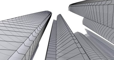 soyut mimari duvar kağıdı tasarımı, dijital konsept arkaplan