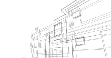 soyut mimari duvar kağıdı tasarımı, dijital konsept arkaplan