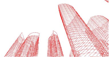 soyut mimari duvar kağıdı tasarımı, dijital konsept arkaplan