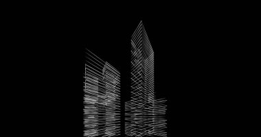 soyut mimari duvar kağıdı tasarımı, dijital konsept arkaplan