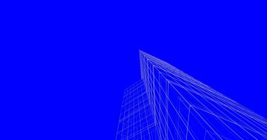 Mimari sanat konseptinde soyut çizgiler, minimum geometrik şekiller. 