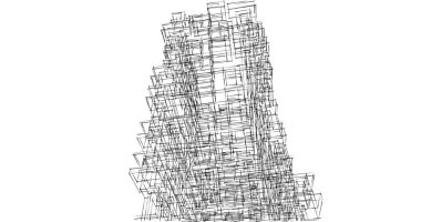 soyut mimari duvar kağıdı tasarımı, dijital konsept arkaplan