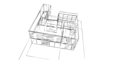 soyut mimari duvar kağıdı tasarımı, dijital konsept arkaplan