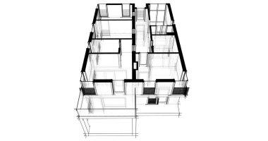 soyut mimari duvar kağıdı tasarımı, dijital konsept arkaplan