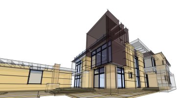 soyut mimari duvar kağıdı tasarımı, dijital konsept arkaplan