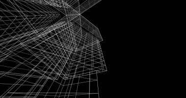 soyut mimari duvar kağıdı tasarımı, dijital konsept arkaplan