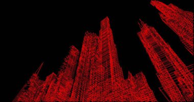 Mimari sanat konseptinde soyut çizgiler, minimum geometrik şekiller. 