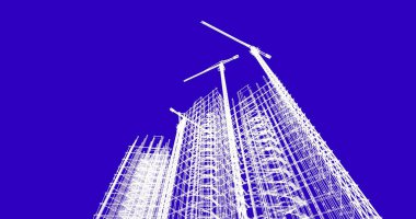 soyut mimari duvar kağıdı tasarımı, dijital konsept arkaplan