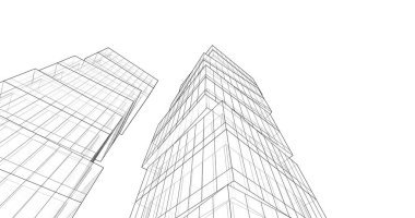 soyut mimari duvar kağıdı tasarımı, dijital konsept arkaplan