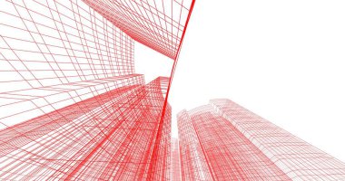 soyut mimari duvar kağıdı tasarımı, dijital konsept arkaplan