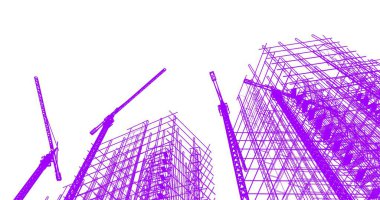 soyut mimari duvar kağıdı tasarımı, dijital konsept arkaplan