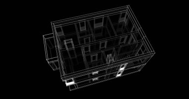 soyut mimari duvar kağıdı tasarımı, dijital konsept arkaplan