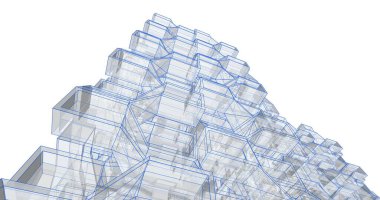 soyut mimari duvar kağıdı tasarımı, dijital konsept arkaplan