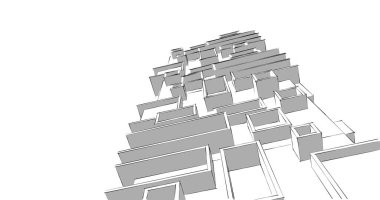 soyut mimari duvar kağıdı tasarımı, dijital konsept arkaplan