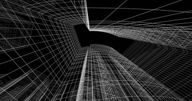 soyut mimari duvar kağıdı tasarımı, dijital konsept arkaplan