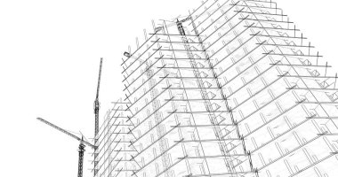 soyut mimari duvar kağıdı tasarımı, dijital konsept arkaplan