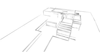 soyut mimari duvar kağıdı tasarımı, dijital konsept arkaplan