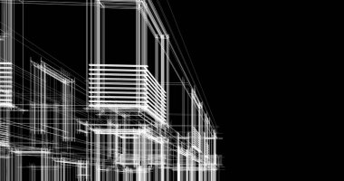 soyut mimari duvar kağıdı tasarımı, dijital konsept arkaplan