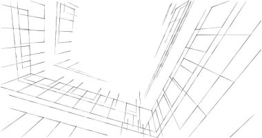 soyut mimari duvar kağıdı tasarımı, dijital konsept arkaplan