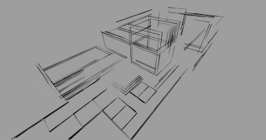 soyut mimari duvar kağıdı tasarımı, dijital konsept arkaplan