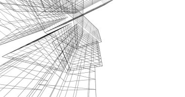 soyut mimari duvar kağıdı tasarımı, dijital konsept arkaplan