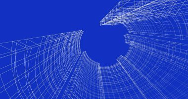 soyut mimari duvar kağıdı tasarımı, dijital konsept arkaplan