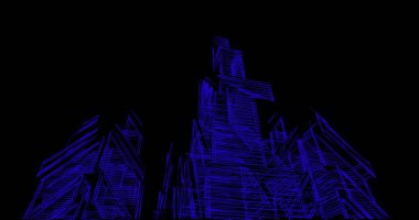 soyut mimari duvar kağıdı tasarımı, dijital konsept arkaplan