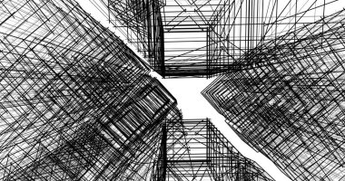 soyut mimari duvar kağıdı tasarımı, dijital konsept arkaplan