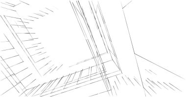 soyut mimari duvar kağıdı tasarımı, dijital konsept arkaplan