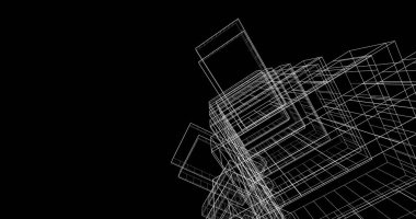 soyut mimari duvar kağıdı tasarımı, dijital konsept arkaplan