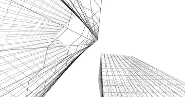 soyut mimari duvar kağıdı tasarımı, dijital konsept arkaplan