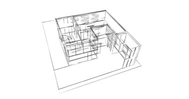soyut mimari duvar kağıdı tasarımı, dijital konsept arkaplan