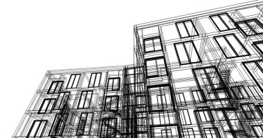 soyut mimari duvar kağıdı tasarımı, dijital konsept arkaplan